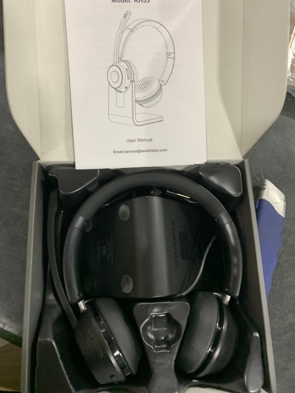 Photo 1 of (Upgraded Version) Wireless Headset, Bluetooth Headset with Noise Cancelling Microphone, Best Headphones with Mic Mute & USB Dongle for PC/Computer/Laptop/Cell Phones/Remote Work/Call Center