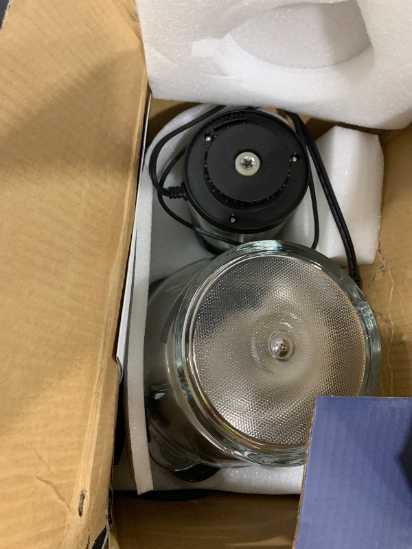 Photo 1 of Ganiza Food Processor, 2-Speed Food Chopper Meat Grinder with 8 Cup Stainless Steel & 8 Cup Glass Bowls, Upgraded Button & Smart Overheat Protection Light - Includes Clean Brush, 2 Sets of Blades