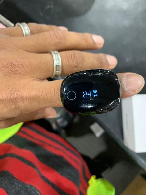 Photo 1 of Wellue O2Ring-S Oxygen Monitor with Vibration Reminder, Bluetooth Pulse Oximeter Tracks SPO2 and Pulse Rate, 24 hrs Battery Life, 4*10 Hours Built-in Memory, Rechargeable Pulse Ox with Free PC & APP