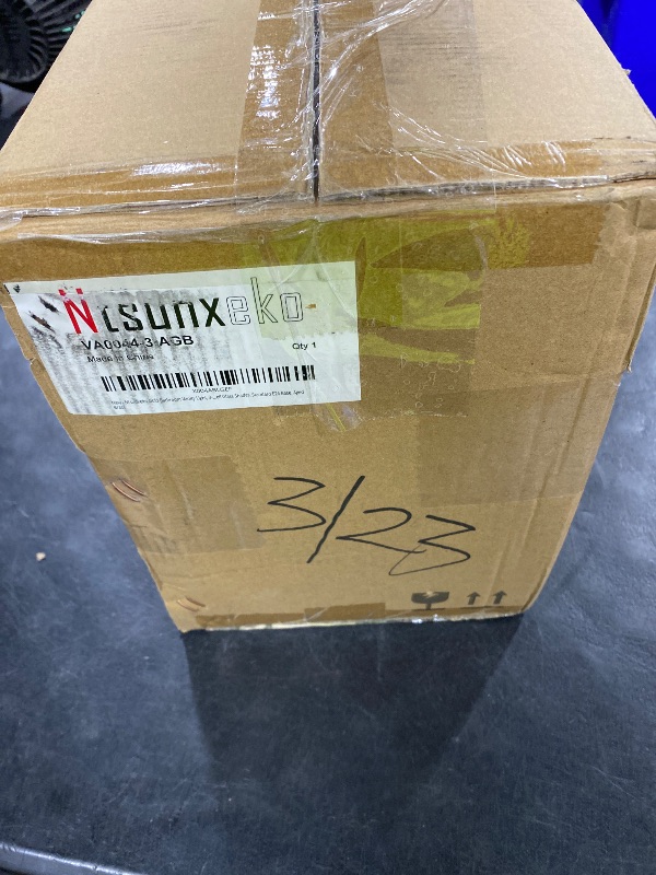 Photo 1 of Ntsunxeko Gold Bathroom Vanity Light, 3-Light Bathroom Light Fixtures Over Mirror, Traditional Vanity Lights for Living Room, Milk White Bell Glass Shades, Standard E26 Base, Aged Brass