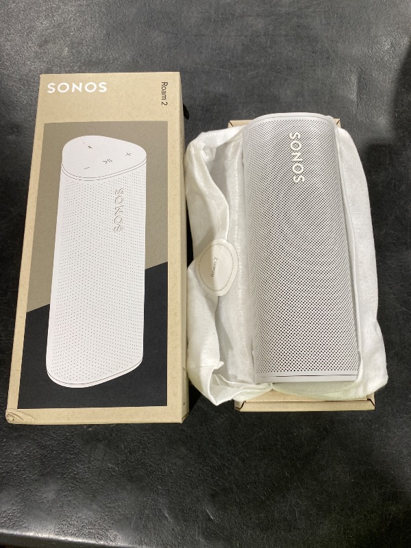 Photo 1 of Sonos Roam 2 - White - Portable Waterproof Bluetooth Speaker