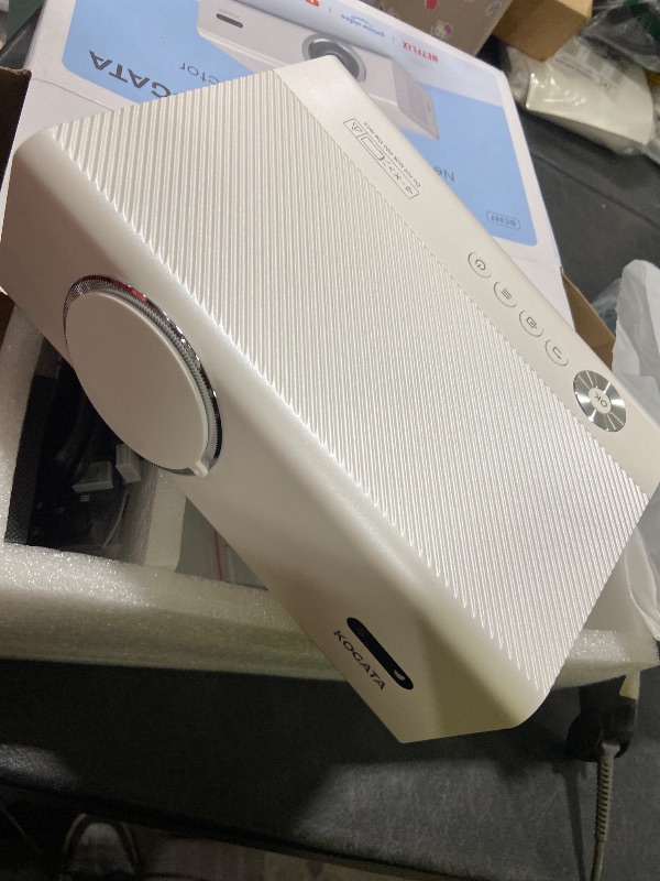 Photo 1 of Smart Projector with WiFi and Bluetooth, Proyector-4K Support Official Licensed Apps, 2000 ANSI/AI Auto Focus/DoIby/HDR10+/Quiet, Kogata Portable Indoor/Outdoor Movie Projector Ceiling