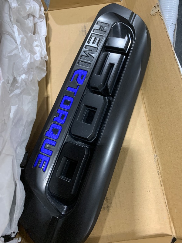Photo 1 of 2pack OEM 1500 Etorque Exterior Badges Emblems Left Right Side Badges Hood 3D ABS Compatible with fits 1500 68500542AA 68500541AA (Black Blue)