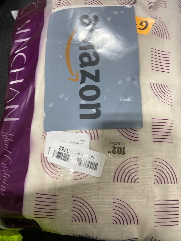 Photo 1 of jinchan Beige Linen Blend Curtains 102 Inches Extra Long 2 Panels for Bedroom Living Room, Floor to Ceiling 50 Inches Wide Natural Farmhouse Drapes with Rod Pocket Back Tab (50W x 102L, Ecru)