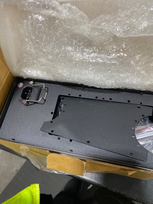 Photo 1 of Tabletop Multimedia Connectivity Box with 4 AC Power+2 HDMI+2 RJ45+1 USB3.0 Port +1 USB-C +2 Audio with 5.58ft Power Cord for Conference Room Office Desk(Black)