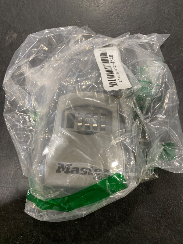 Photo 1 of Master Lock Key Lock Box, Outdoor Lock Box for House Keys, Portable Combination Lockbox Resettable Code, 5400EC, Black
