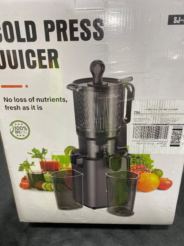 Photo 1 of Juicer Machines with 5.8" Large Feed Chute, Cold Press Juicer for Whole Vegetables and Fruits 400W, Slow Masticating juicer Easy to Clean Juice Extractor Machine High Juice Yield