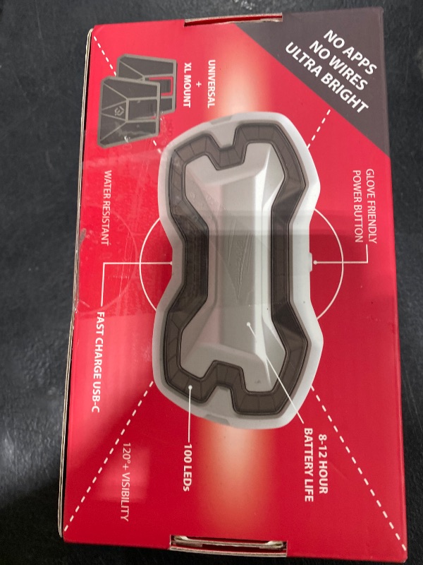 Photo 1 of Brake Free Helmet Light - Smart Wireless Motorcycle Lights- Weatherproof LED Motorcycle Helmet Light - Lightweight & Aerodynamic Design - Smart Brake Detection - Single Button Operation - White