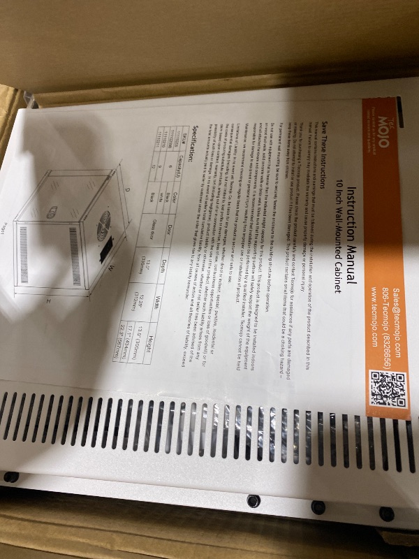 Photo 1 of Tecmojo 6U 10 inch Rack, Wall Mount Network Cabinet Set,12.3W x 13D x 11.8H- Load Capacity 110Lbs(50 kg),White 10" Wall Housing Server Rack Set