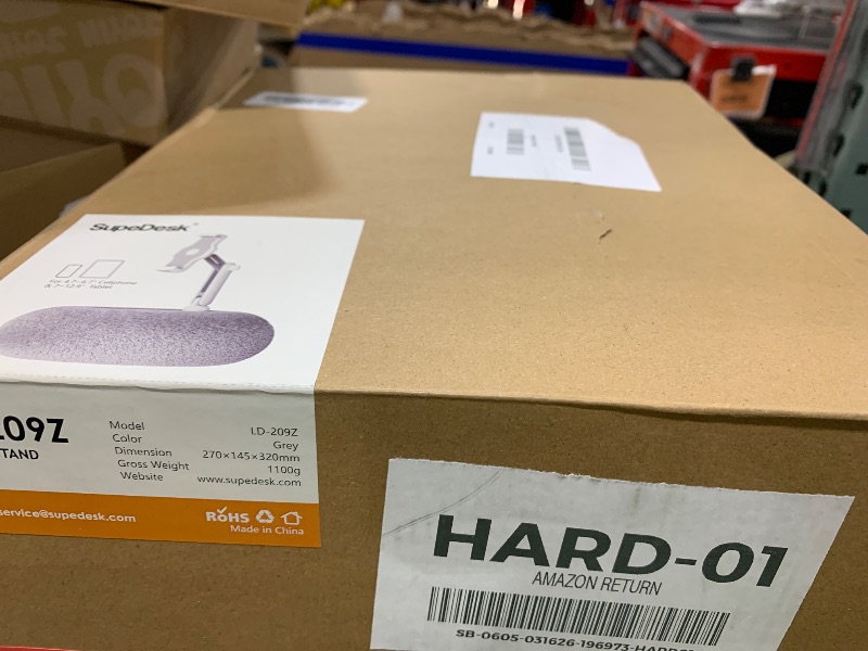 Photo 1 of SupeDesk Tablet Pillow Stand for Reading, Adjustable Tablet Stand Phone Holder for Bed with Detachable Snack Bowl, Fits 4.7"-13" Kindle/Phones/Tablets, Watch Videos, Stream Media, Gray