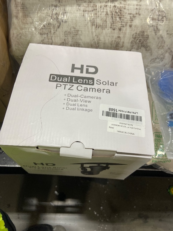 Photo 1 of AMOROM 4G LTE Cellular Camera, 2K 360° Solar Camera Outdoor with Dual Lens, Built-in SIM Card, Full Color Night Vision, IP65 Waterproof, Remote Access, No WiFi Needed