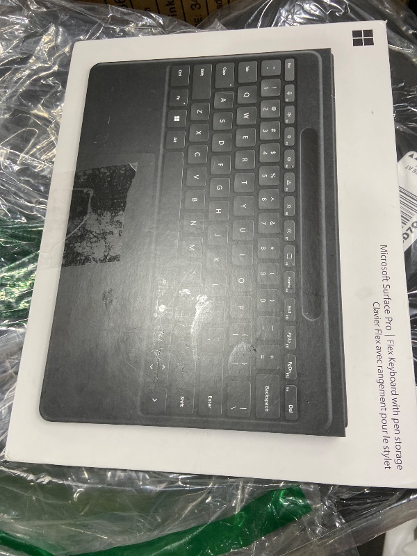 Photo 1 of Microsoft Surface Pro Flex Keyboard with Pen Storage Alcantara Keyboard for Surface Pro Copilot+ (11th Edition), Pro 9 and 8, Windows 11 Copilot+ PC, Black