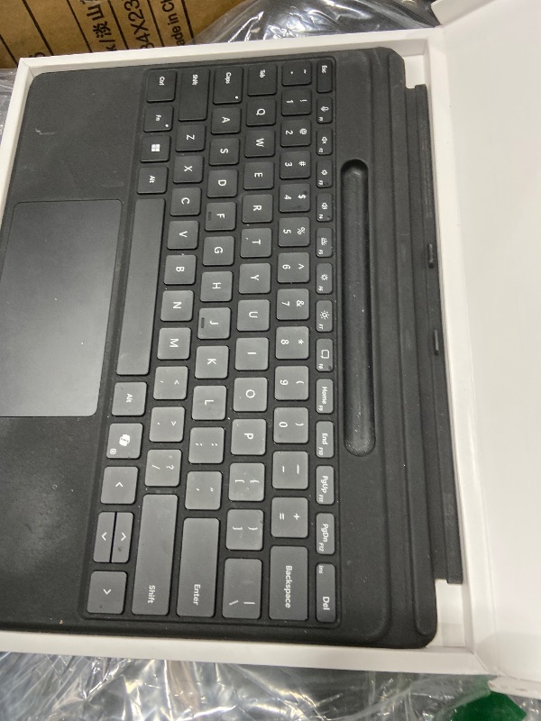 Photo 1 of Microsoft Surface Pro Flex Keyboard with Pen Storage Alcantara Keyboard for Surface Pro Copilot+ (11th Edition), Pro 9 and 8, Windows 11 Copilot+ PC, Black