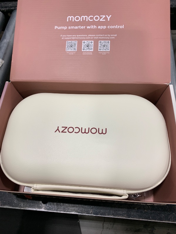 Photo 1 of Momcozy M5 Smart APP Controlled Wearable Breast Pump, Hands-Free Wireless Electric Pump, 3 Modes 9 Suction Levels, BPA-Free, Portable Lightweight, 24mm Flange, 2-Pack Cozy Red