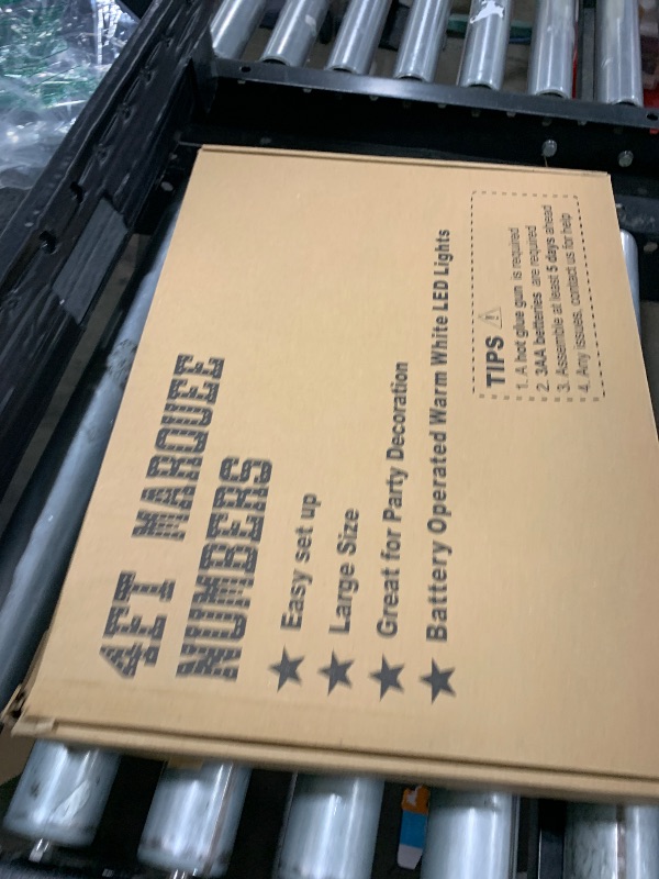 Photo 1 of 4FT Marquee Light Up Numbers, Black Giant Marquee Number 16, Pre-Cut Foam Board Set Can Be Used for Birthdays,Weddings,Party Anniversaries