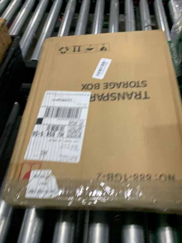 Photo 1 of XXX-Large Clear Acrylic Display Case Boot Shoe Storage Boxes With An Adjustable Divider,2 Pack 2 Tiers Clear Plastic Stackable Storage Bins With Lids Big Display Acrylic Box With Magnetic Door