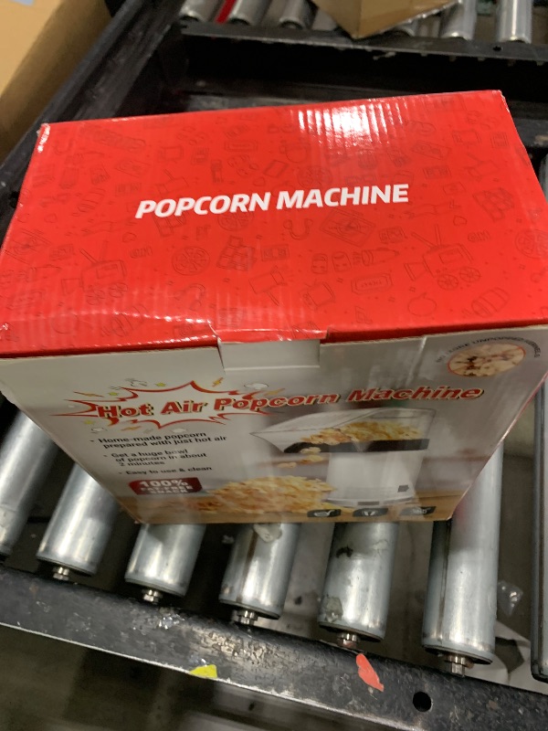 Photo 1 of Air Popper Popcorn Maker - 99% High Popping Rate Popcorn Machine With Measuring Cup and On/Off Switch, BPA Free, Oil-Free Healthy Popping, ETL Certified Popcorn Popper for Party and Movie Night