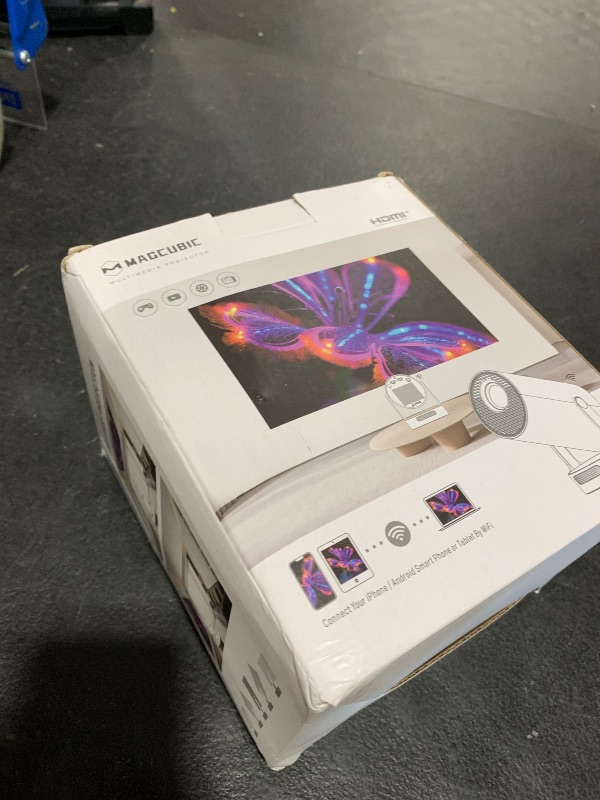 Photo 1 of ?Electric Focus?Magcubic Mini Projector 4K Support, Portable Projector with WiFi 6 and Bluetooth 5.4, Smart Proyector, 5W Soundbase Speaker, 180°Rotation for Home Theater