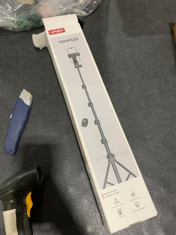 Photo 1 of Liphisy 64” Tripod for Cell Phone & Camera, Phone Tripod with Remote and Phone Holder, Sturdy & Stable Height Adjustable Multi-Angle Shot Selfie Stick Tripod for Video Recording