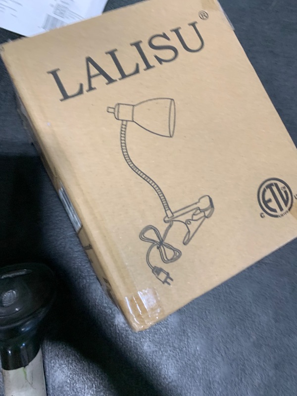 Photo 1 of Desk lamp Eye-Caring Table Lamps, 360°Rotation Gooseneck Clip on Lamp Reading Light Portable Reading Book Light Clamp Study Desk Lamps for Bedroom and Office Home Lighting (Black)