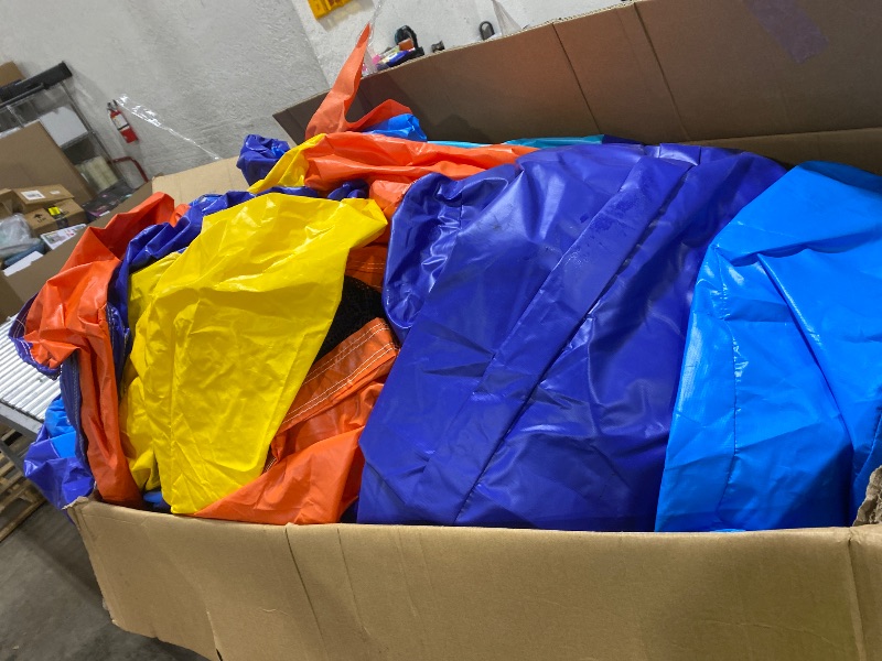 Photo 1 of 16x12FT Commercial Grade Bounce House Castle Inflatable, (Heavy Duty PVC), (1100w Blower)- 2 Slide, Ball Pit, Basketball Hoop, Obstacle-Bouncy House for Big Kid 5-12, Outdoor Party Toy Pool Backyard