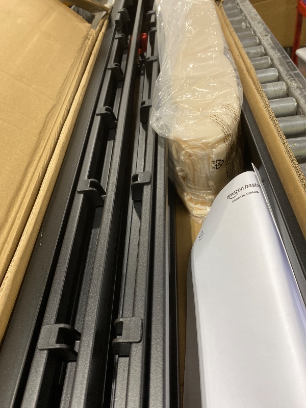 Photo 1 of Amazon Basics Smart Box Spring Bed Base, 5-Inch Height Mattress Foundation, Tool-Free Easy Assembly, King, 79" x 75.5" x 5", White