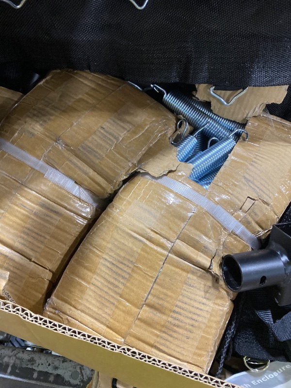 Photo 1 of Lyromix 16FT Trampoline Outdoor with Basketball Hoop, Trampoline with Lights for Kids and Adults, Recreational Trampolin with Sprinkler, Stakes and Storage Bag