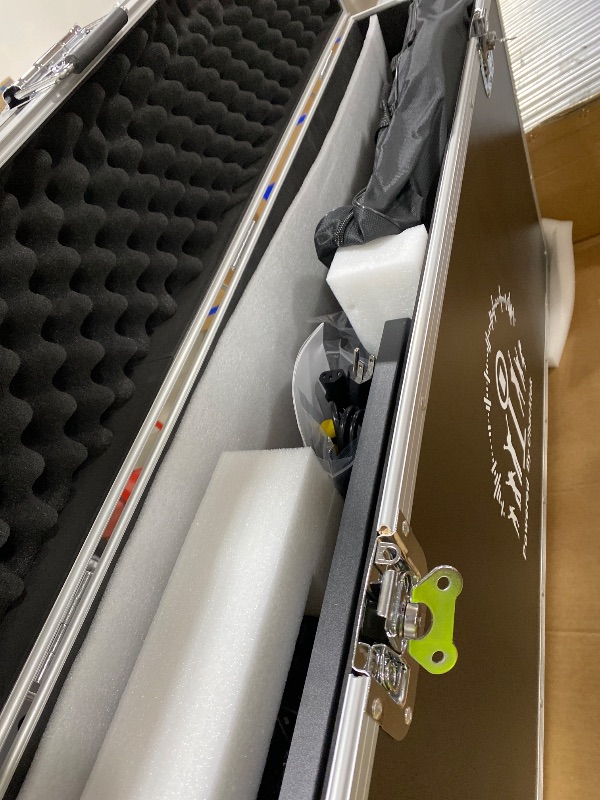 Photo 1 of JIYANG Portable Photo Booth Compatible with Any Ipad,Photo Booth Stand Shell with ChackTok PhotoBooth VIP Member and Flight Case,Free Custom Logo,Perfect for Parties,Wedding and Events(Black)