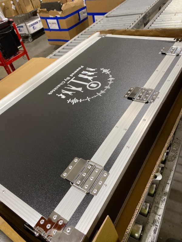 Photo 1 of JIYANG Portable Photo Booth Compatible with Any Ipad,Photo Booth Stand Shell with ChackTok PhotoBooth VIP Member and Flight Case,Free Custom Logo,Perfect for Parties,Wedding and Events(Black)