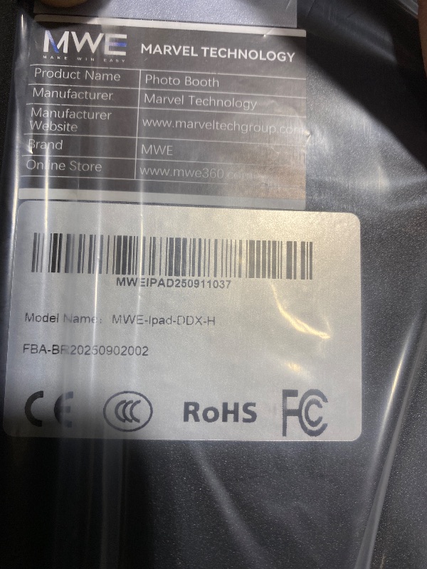 Photo 1 of JIYANG Portable Photo Booth Compatible with Any Ipad,Photo Booth Stand Shell with ChackTok PhotoBooth VIP Member and Flight Case,Free Custom Logo,Perfect for Parties,Wedding and Events(Black)