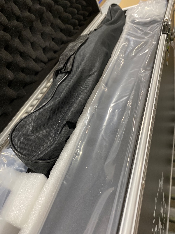 Photo 1 of JIYANG Portable Photo Booth Compatible with Any Ipad,Photo Booth Stand Shell with ChackTok PhotoBooth VIP Member and Flight Case,Free Custom Logo,Perfect for Parties,Wedding and Events(Black)