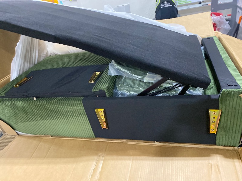 Photo 1 of LINSY HOME Sectional Sleeper Sofa with Pull Out Couch Bed Convertible Plush Corduroy Cloud Couch with Storage Chaise & USB Charging, Comfy L Shaped Modular Couches for Living Room Apartment (Green)
(2 BOXES)
