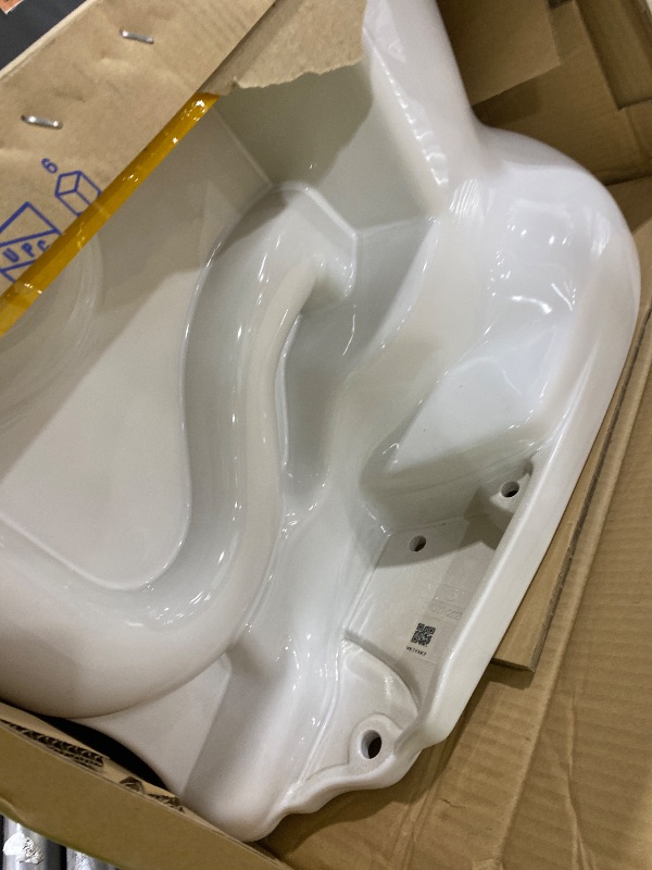 Photo 1 of TOTO® Drake® Two-Piece Elongated 1.28 GPF Universal Height TORNADO FLUSH ® Toilet with 10 Inch Rough-In, CEFIONTECT®, and SoftClose® Seat, WASHLET®+ Ready, Cotton White - MS776124CEFG.10#01 (JUST THE TOILET BOWL )