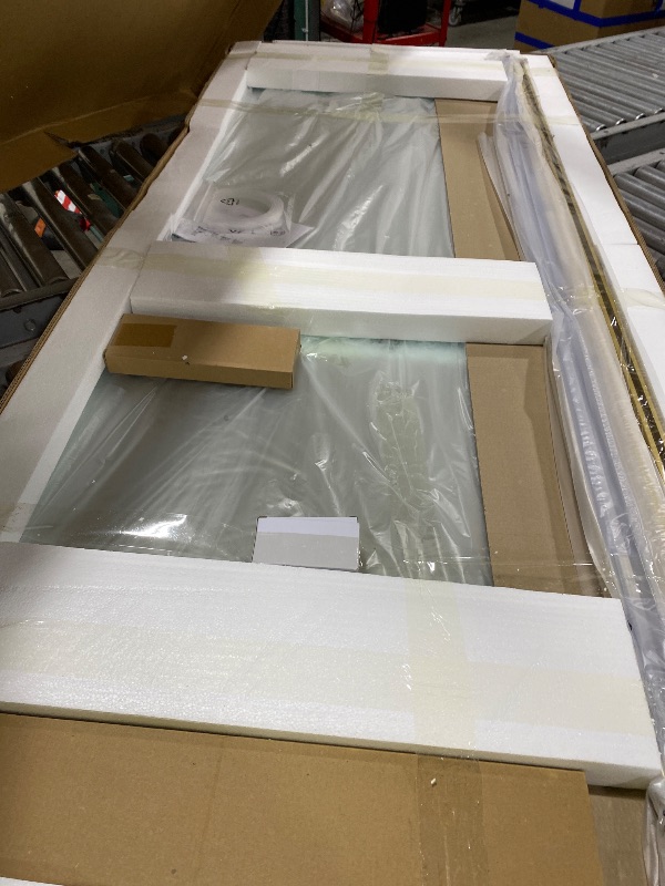 Photo 1 of 56-60" W x 76" H Frameless Single Sliding Glass Shower Doors Soft-Close with Buffer, Reversible Installation and 3/8"(10mm) ANSI Clear Tempered Glass, Matte Black
