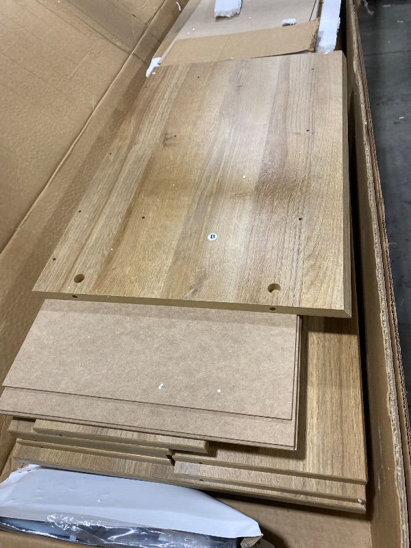 Photo 1 of Prepac Finnley 6-Drawer Dresser in Natural Oak, Dresser for Bedroom, Extra-Wide Chest of Drawers with Storage, Modern Clothing Organizer for Home, Bedroom, Living Room, 16" D x 61" W x 31" H
