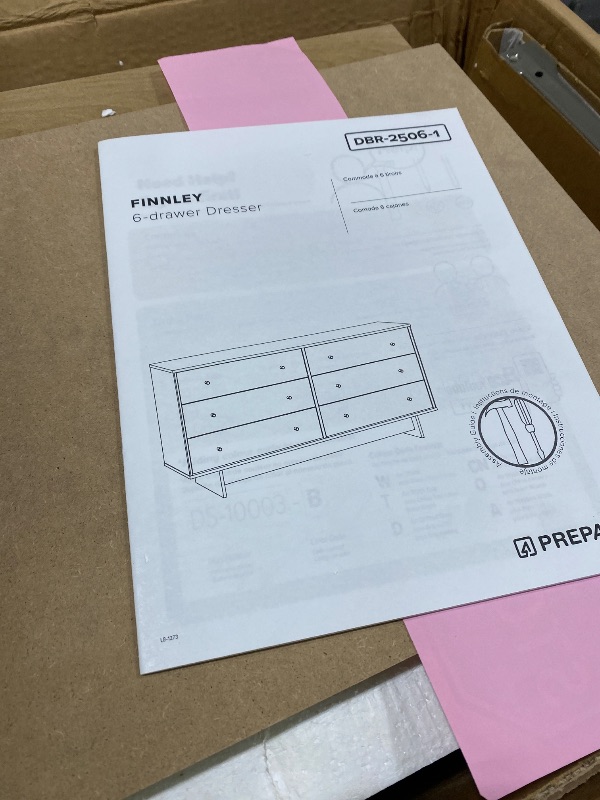 Photo 1 of Prepac Finnley 6-Drawer Dresser in Natural Oak, Dresser for Bedroom, Extra-Wide Chest of Drawers with Storage, Modern Clothing Organizer for Home, Bedroom, Living Room, 16" D x 61" W x 31" H