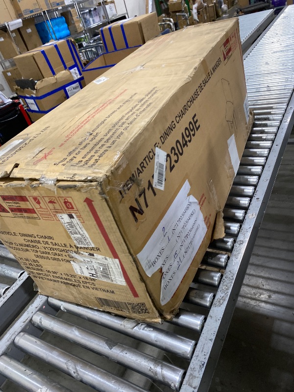 Photo 1 of MODERN DINING TABLE CHAIRS (SIMILAR TO STOCK PHOTO) GREY 