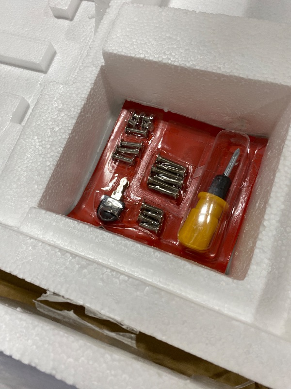 Photo 1 of SONGMICS 6 LEDs Lockable Mirror Jewelry Cabinet, 360° Swivel Jewelry Organizer Armoire Standing, Frameless Full-Length Mirror, 3 Storage Shelves, White Surface, Black Lining UJJC007W01
