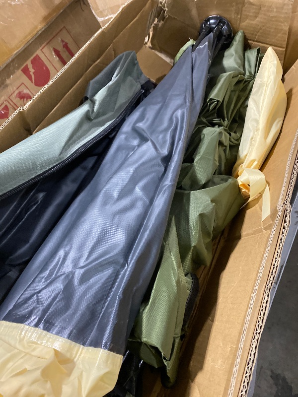 Photo 1 of VEVOR 12x12ft Pop Up Gazebo Tent with Mosquito Netting, 6 Removable Wind Panels & 2 Mesh Windows, Outdoor Canopy Shelter for Patio, Army Green