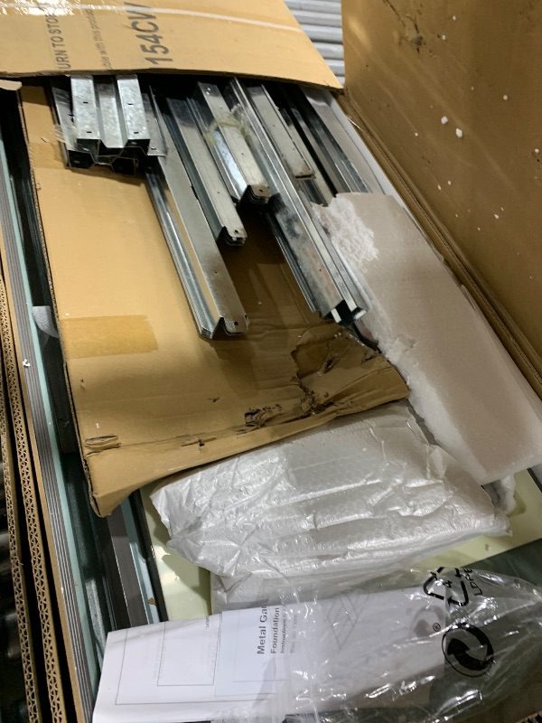 Photo 1 of YOPTO 8x6 FT Outdoor Storage Shed,Metal Shed with Window & Floor,Garden Shed W/ 4 Air Vents & Lockable Sliding Door,All Weather Waterproof Tool House W/Sloped Roof,for Backyard,Patio,Lawn,Grey