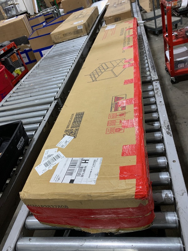 Photo 1 of Merax King Size Metal Canopy Bed Frame, Modern Tall Upholstered Velvet Headboard, Black 4-Poster Bed with 800 lbs Capacity, Box Spring Required Easy Assembly for Bedroom, Black+White