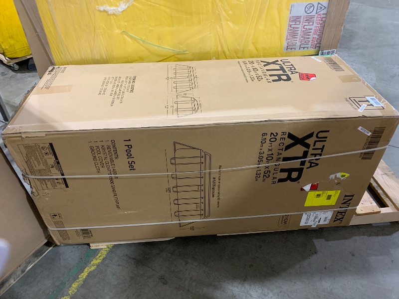 Photo 1 of INTEX 26357MZ 20ft x 10ft x 52in Ultra XTR Deluxe Rectangular Above Ground Swimming Pool Set, Includes 1500 GPH Sand Filter Pump, SuperTough Puncture Resistant, Rust Resistant, Easy to Assemble