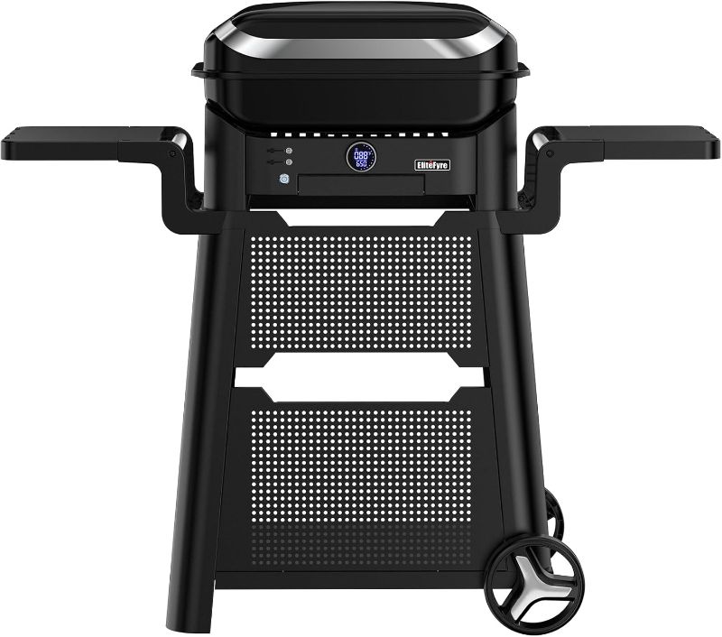 Photo 1 of Volteq Smart Electric Grill with Cart - 1500W, 650°F, No Smoke Indoor/Outdoor BBQ, Digital Control & Meat Probe, Perfect for Apartment Balcony, Patio, Deck