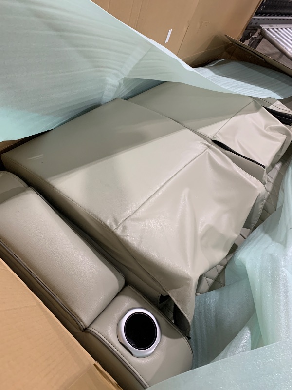 Photo 1 of Fairway Taupe Double Power Reclining Sofa