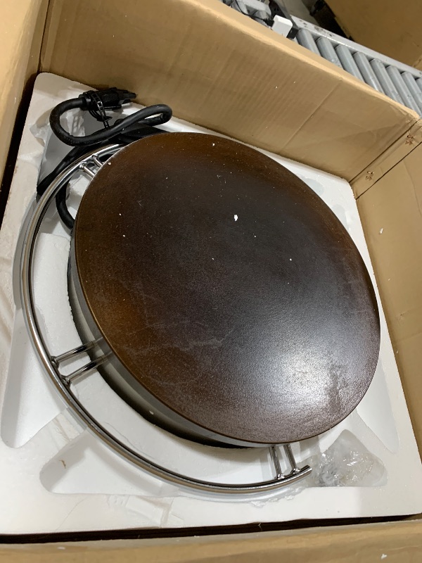 Photo 1 of Waring Commercial WSC160X 16" Electric Crepe Maker, Cast Iron Cooking Surface, Stainless Steel Base, Includes Batter Spreader and Spatula, 120V, 1800W, 5-15 Phase Plug