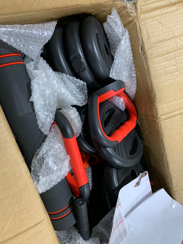 Photo 1 of Cvonte Adjustable Dumbbell Set, 45lbs Free Weight Set With Double Locknut, 5-in-1 Dumbbells Set Includes Barbell, Kettlebells, Push up Stand, Fitness Exercise for Home Gym Suitable Men/Women