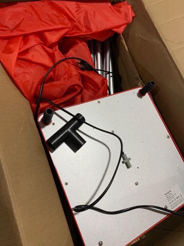 Photo 1 of QVVCOOP Brooder Box for Chicks, All-in-One Chick Starter Kit, Stainless Steel Frame Baby Chicken Brooder Playpen with 250W Heat Lamp, Perch, Feeder & Waterer Set, Up to 30 Chicks, Square Style