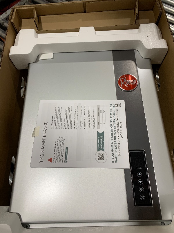 Photo 1 of Rheem RTGH-95DVELP-3 Super High Efficiency Condensing Indoor Tankless Liquid Propane Water Heater, 9.5 GPM with WiFi