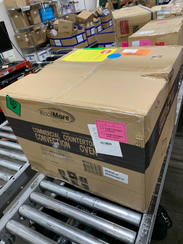 Photo 1 of KoolMore 23 in. Commercial Countertop Convection Oven for Half-Size Pans with 4 Racks 1600W of Power in Stainless-Steel, ETL Listed for Safety and Sanitation (KM-CTCO-15)