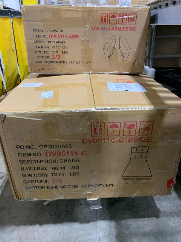 Photo 1 of Devion Furniture Linen Blend Reversible Sleeper Sectional Sofa with back cushions, Beige